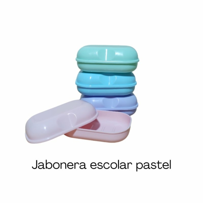 Jabonera Escolar Pastel