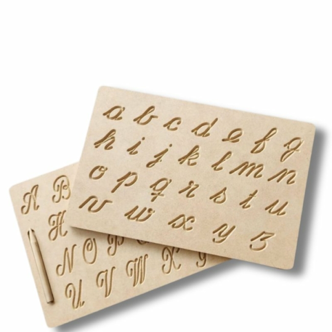 Tablero De Letras Reversibles Cursiva
